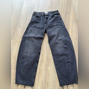 Agolde Charcoal Denim Barrel Jean